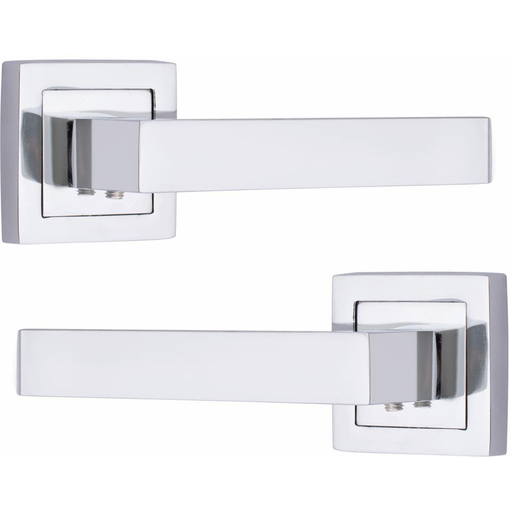 Golden Grace Polished Chrome Premium Delta Door Handles Set 4 Pack Image 3