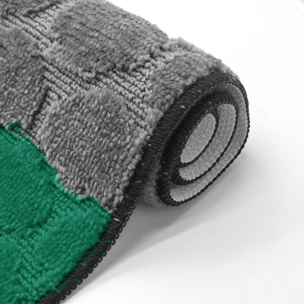 Velosso Hex Stripe Emerald Bath Mat Set Image 3