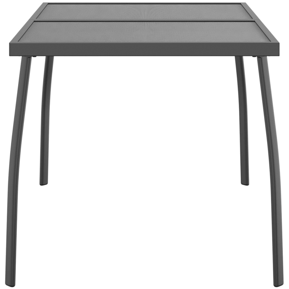 vidaXL 2 Seater Anthracite Steel Mesh Rectangular Garden Table Image 4