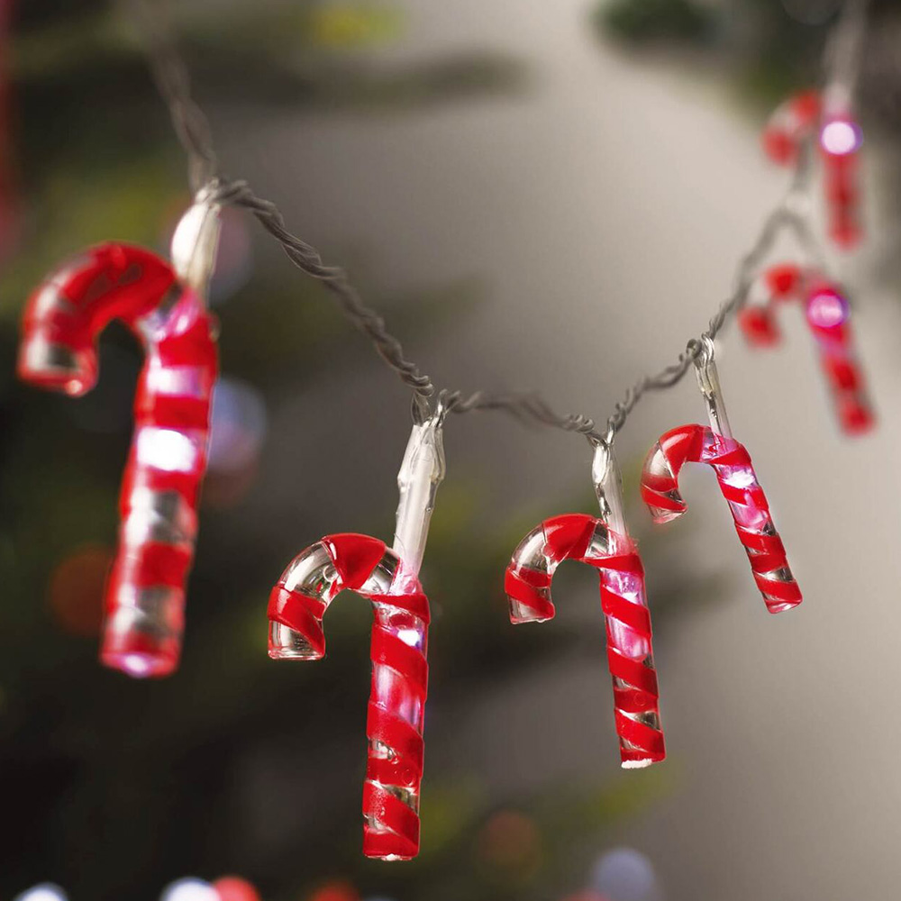 Candy Cane 50 LED Battery Operated String Light Image