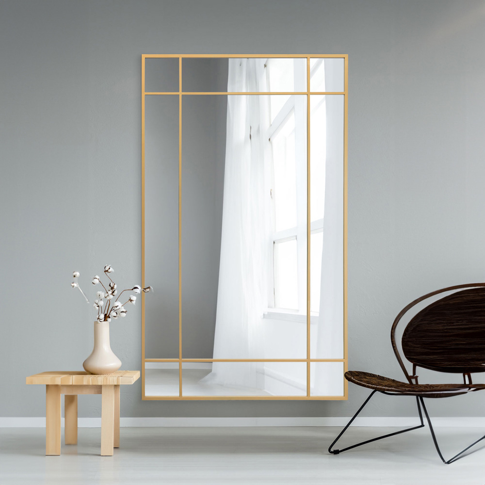 The Fenestra Gold Wall Mirror 200 x 120cm Image 2