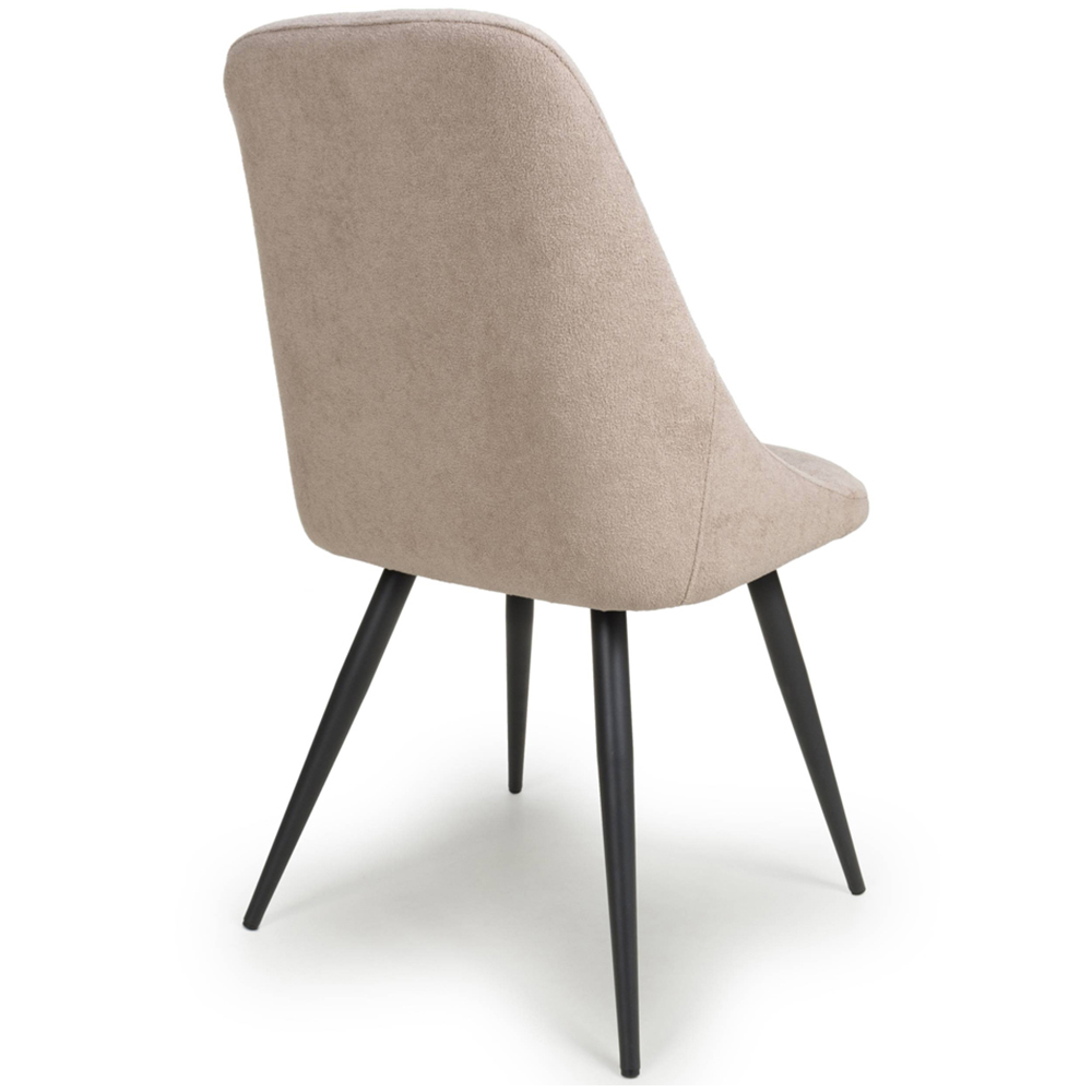 Corinth Set of 2 Linen Effect Natural Dining Chairs Image 5