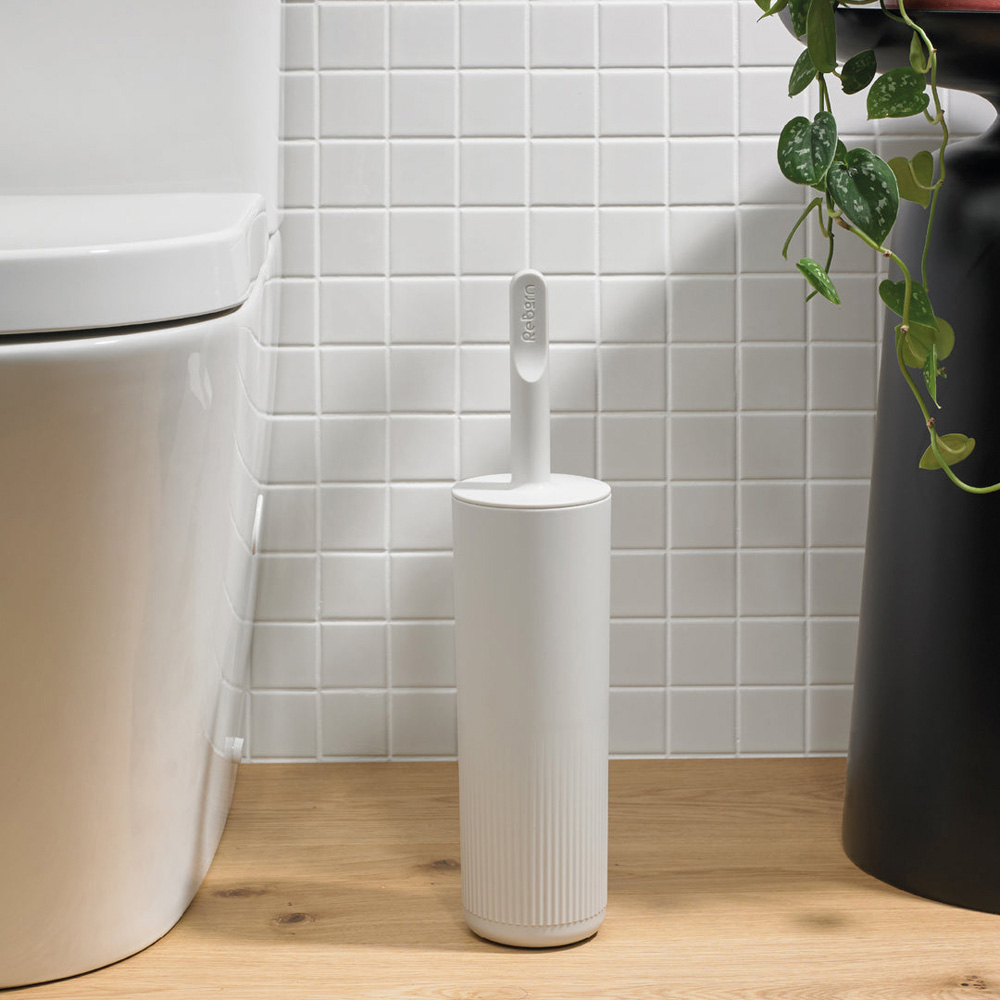 ReBorn Stone Effect Recycled Plastic Toilet Brush with Replaceable Screw-in Heads Image 2