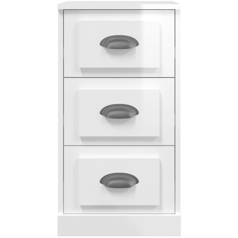 vidaXL 4 Drawer White Sideboard Image 4