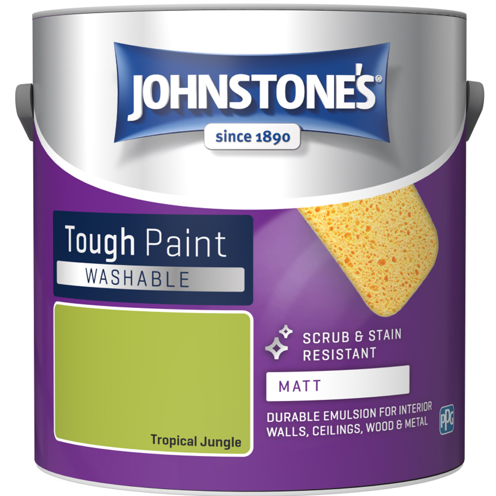 Johnstone's Washable Tropical Jungle Matt Emulsion Paint 2.5L Image 2