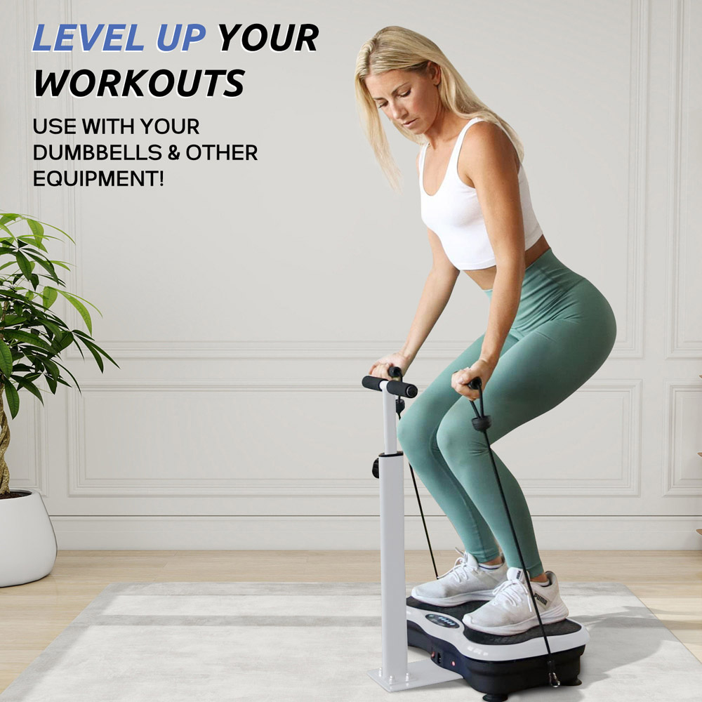 Rattrix White Vibration Platform with Adjustable Handles Image 5