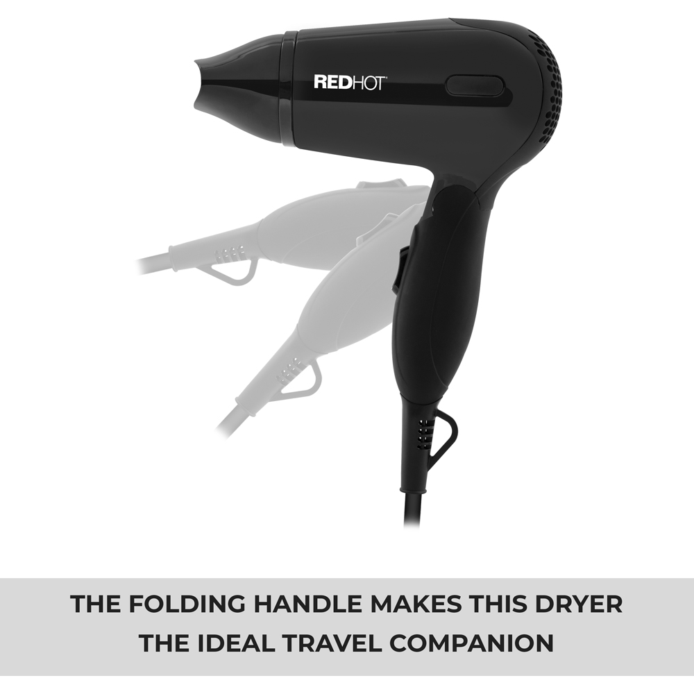 Red Hot Black Compact Hair Dryer Image 6