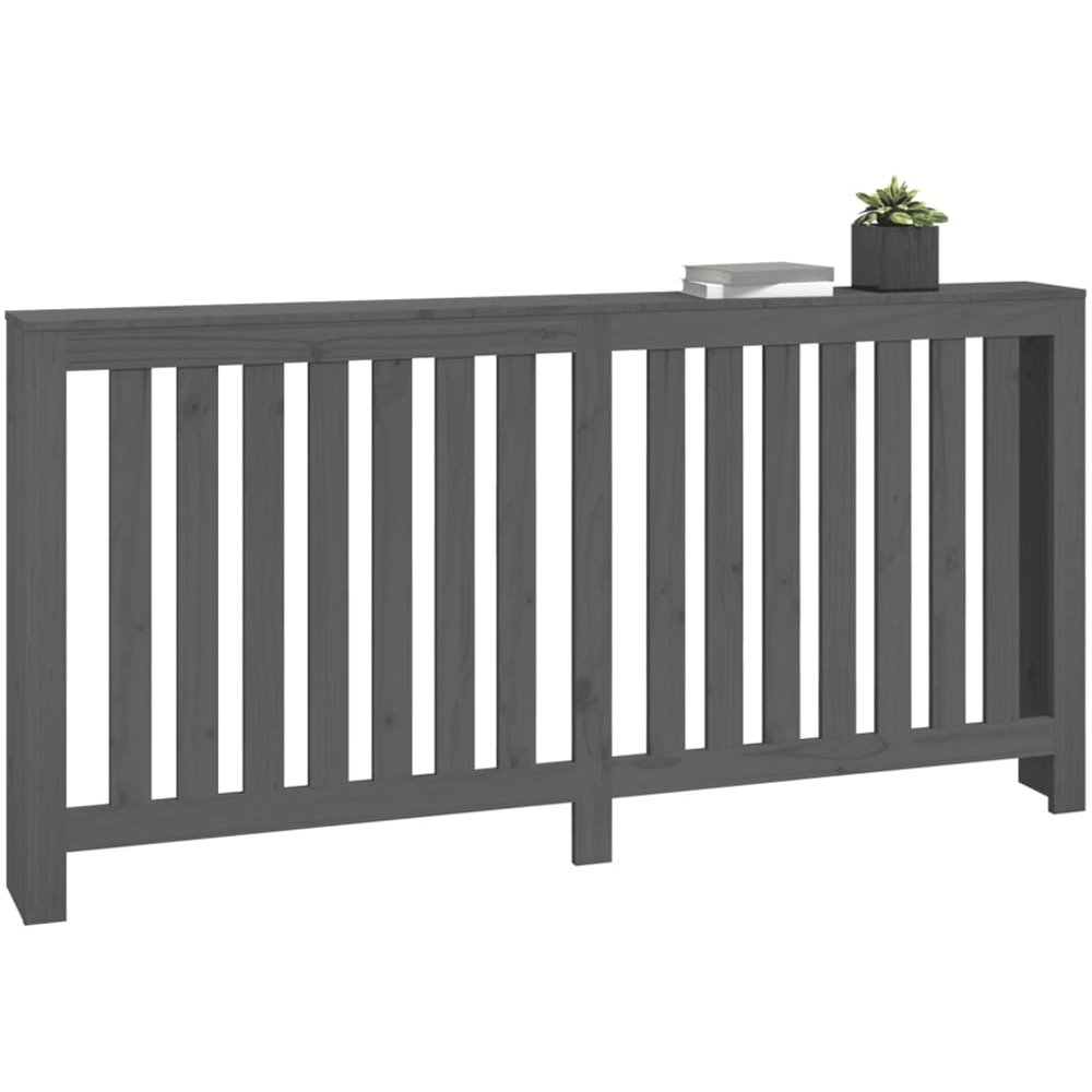 vidaXL Grey Pine Wood Radiator Cover 840 x 1690mm Image 3