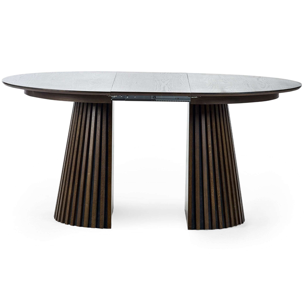 Julian Bowen Arya 6 Seater 120-200cm Dark Oak Effect Fluted Extending Dining Table Image 5