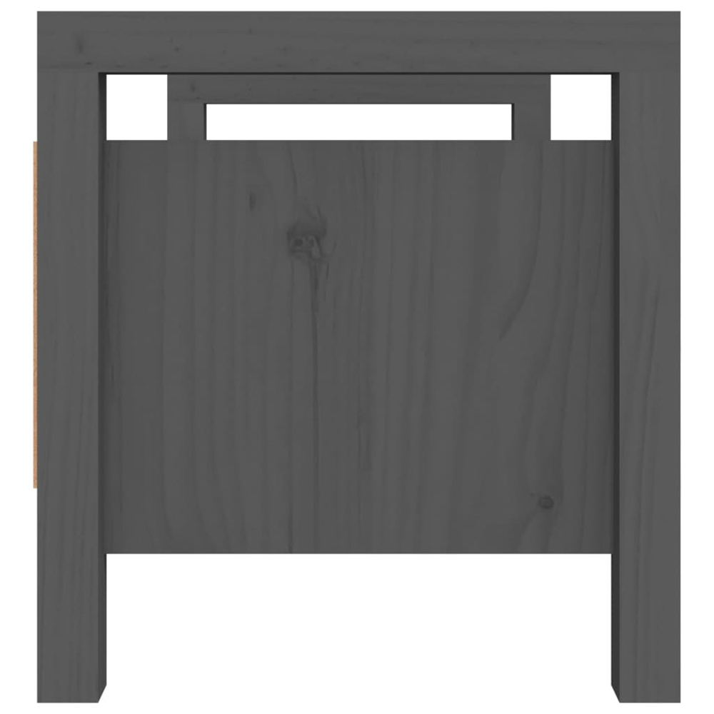 vidaXL 2 Drawer Grey Wooden Hallway Bench Image 6