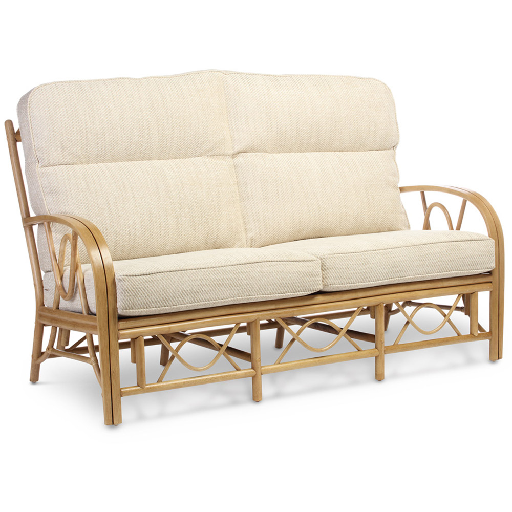 Desser Bali 5 Seater Beige and Cream Natural Rattan Sofa Set Image 3