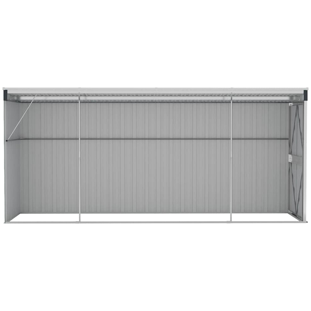 vidaXL 3.9 x 12.5ft Anthracite Galvanised Steel Wall Mounted Pent Garden Shed Image 4