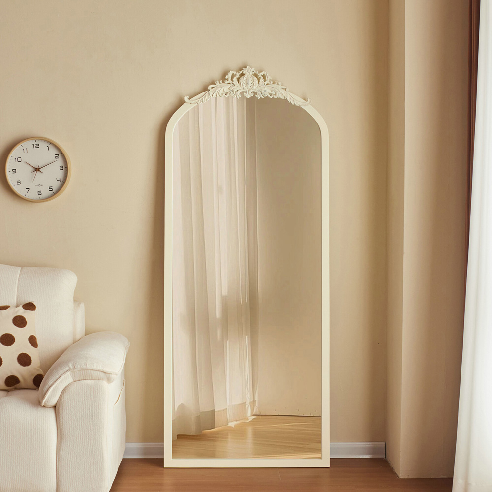 Ivory Valentina Ornate Mirror 75x183cm Image 9