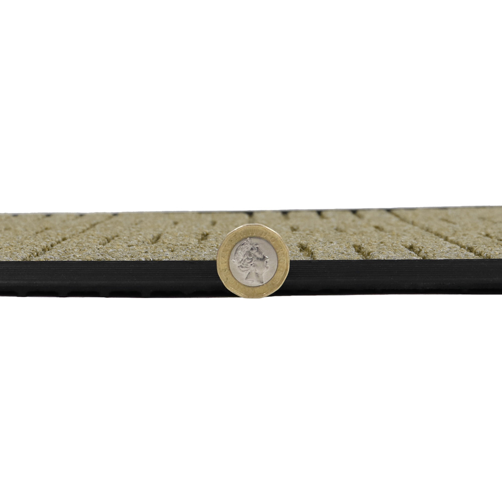 JVL Beige Firth Rubber Doormat 40 x 70cm Image 6
