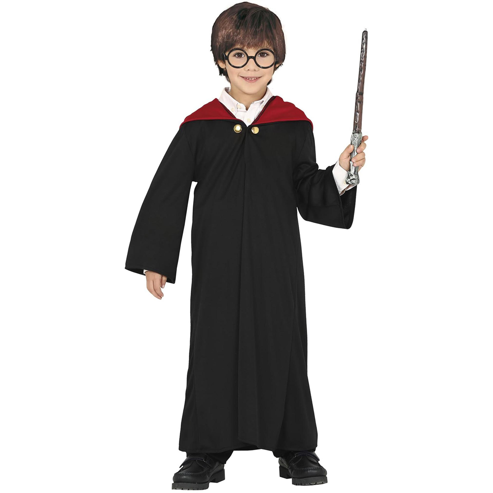 Fiestas Guirca Black and Burgundy Magic Student Halloween Costume 5 to 6 Years Image 1