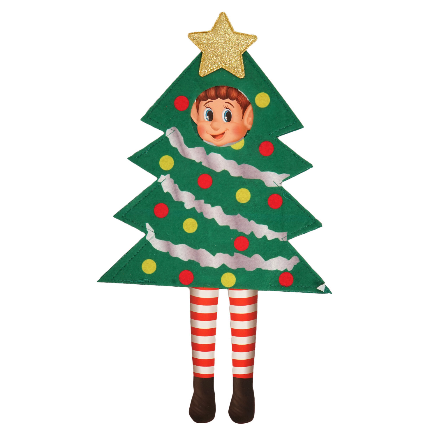 Elves Behavin' Badly Elf Xmas Tree Outfit - Green Image