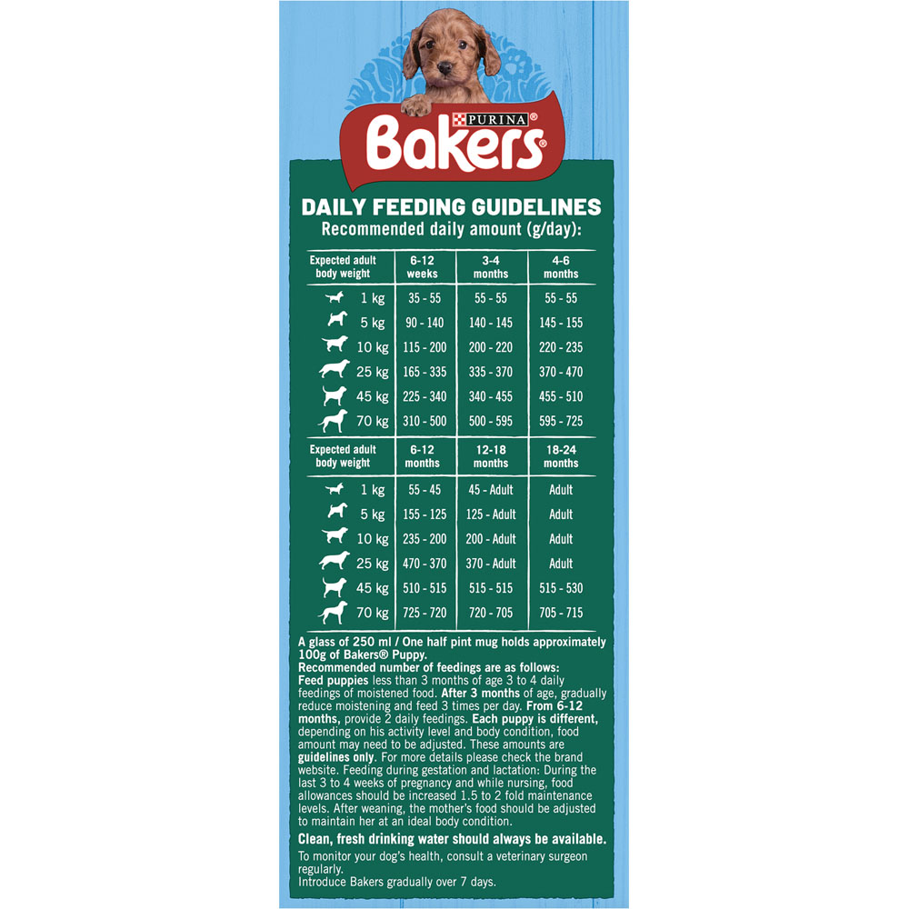 Bakers Puppy Dry Dog Food Chicken and Veg 1.1kg Image 7