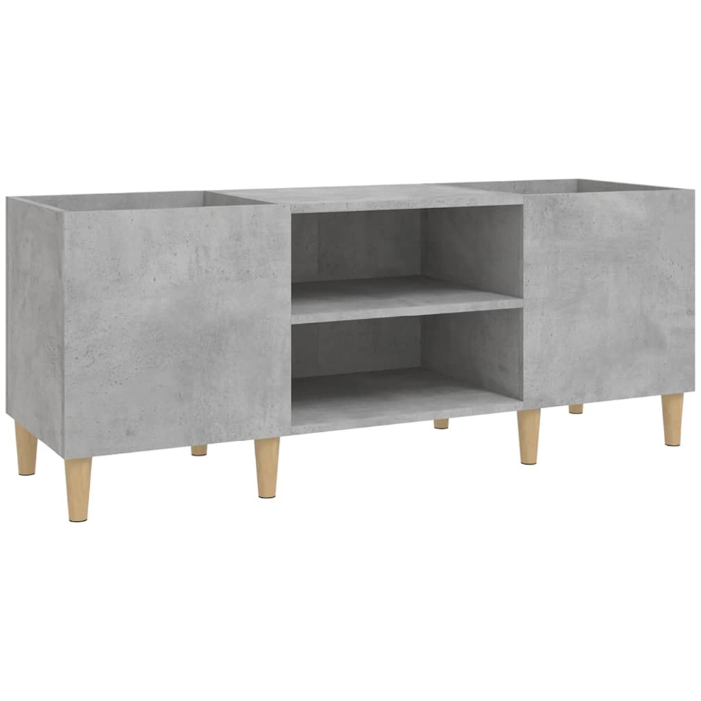 vidaXL 2 Shelf Concrete Grey Record Cabinet Image 2