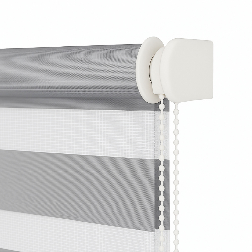 New Edge Blinds Silver Day and Night Zebra Roller Blind 105cm Image 3