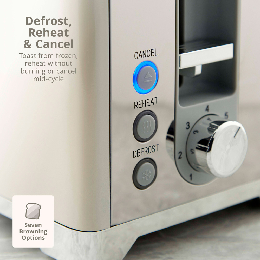 Swan Solace EEJB316 Cream 2 Slice Toaster and 1.7L Kettle Set Image 8