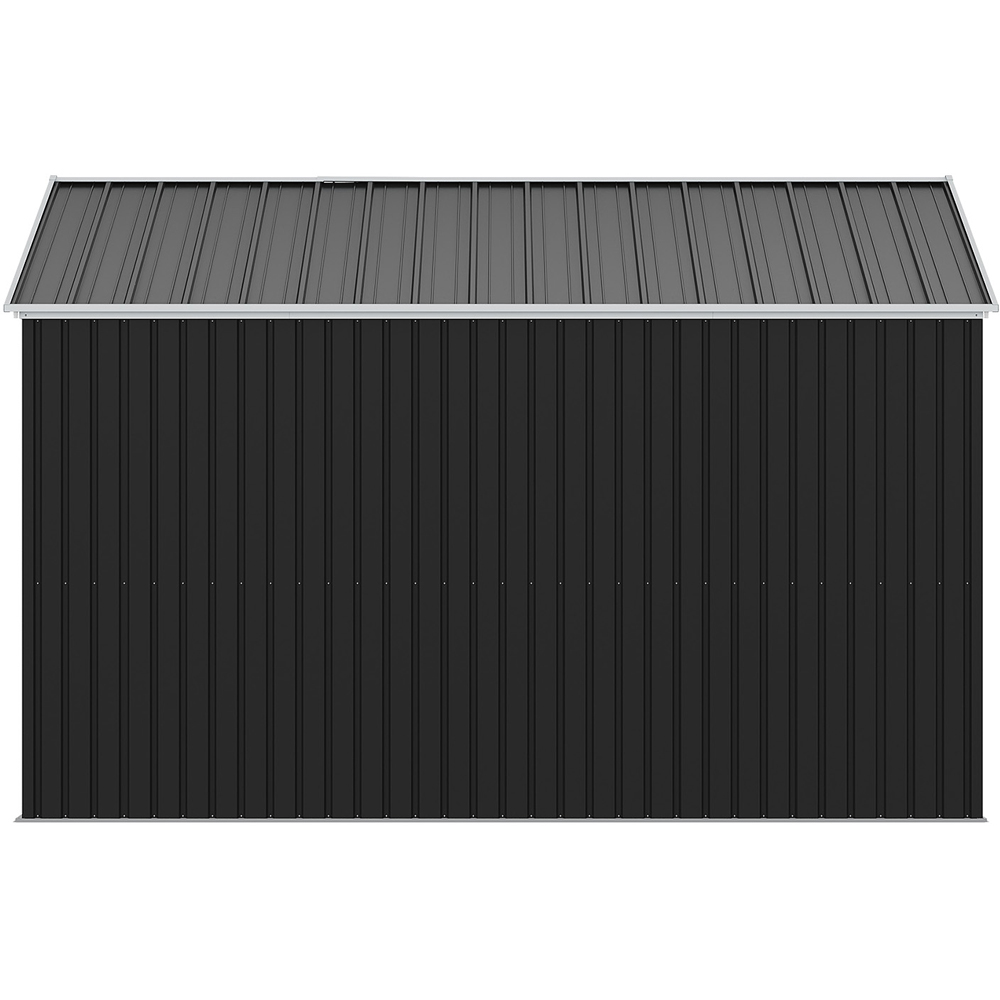 Living and Home 12 x 10ft Anthracite Metal Apex Garden Tool Storage Shed Image 6