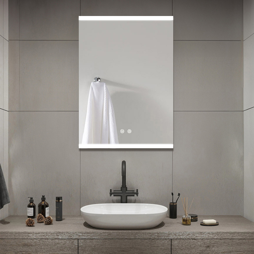 Living and Home White Fog Free Top and Bottom LED Mirror Cabinet Image 4