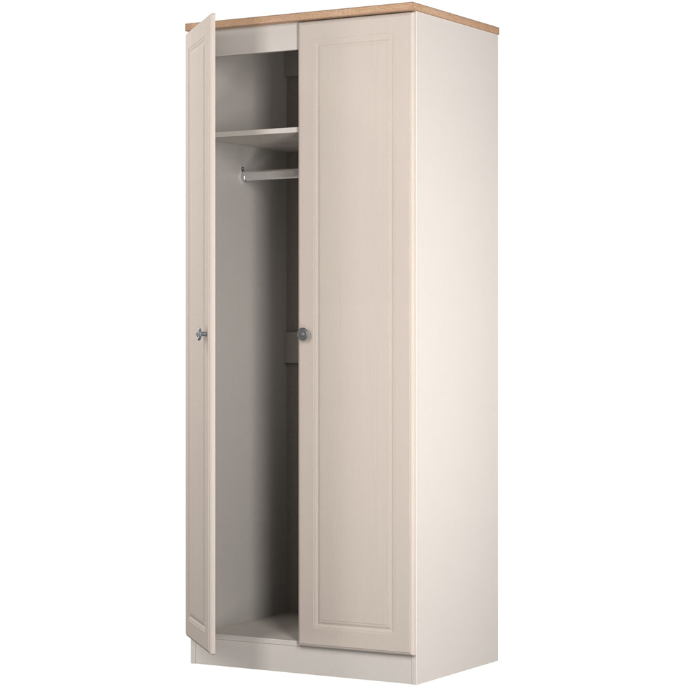 Crowndale Norfolk 2 Door Kashmir Ash and Bardolino Oak Wardrobe Ready Assembled Image 4
