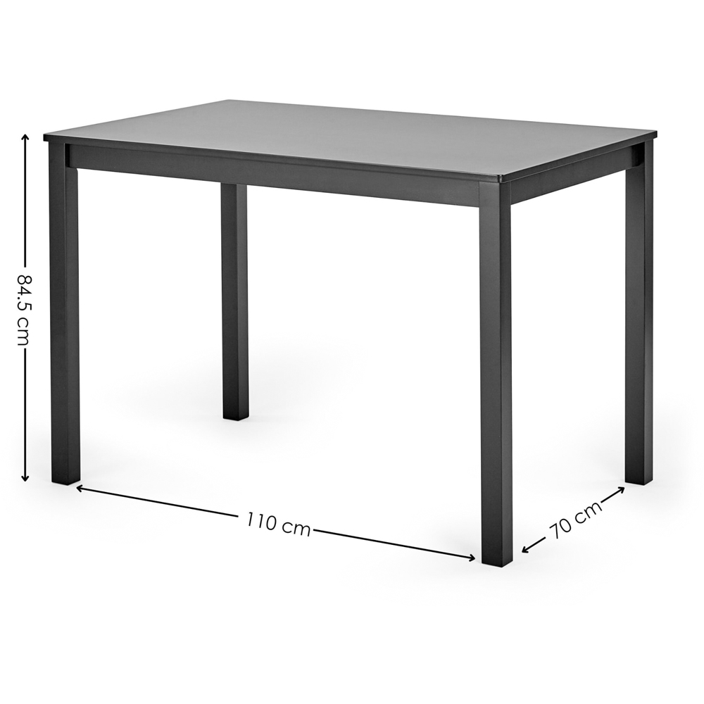 Julian Bowen Keats 4 Seater Black Rectangular Dining Set Image 9