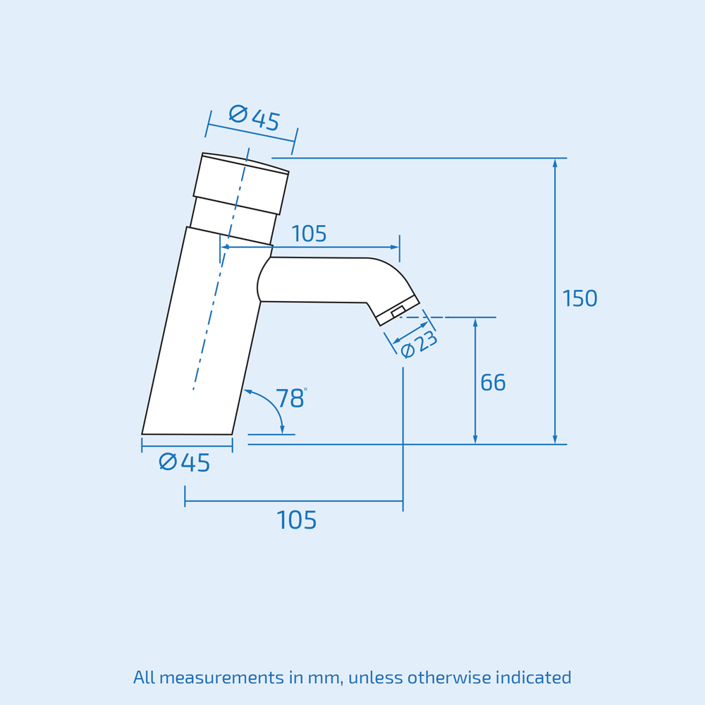Nes Home Marin Chrome Round Non Concussive Basin Mixer Tap Image 3