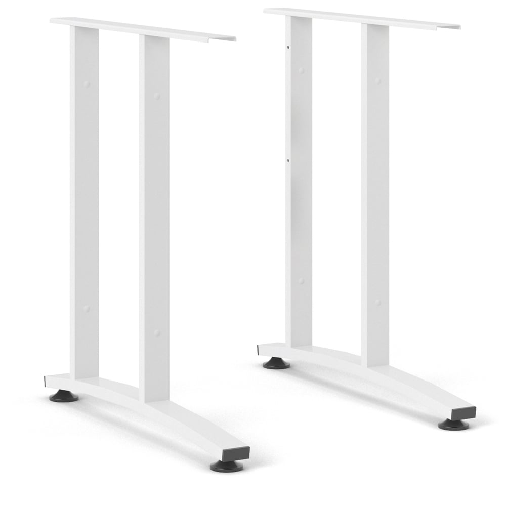 Florence Wooden and Steel 120cm Desk Oak and White Image 5