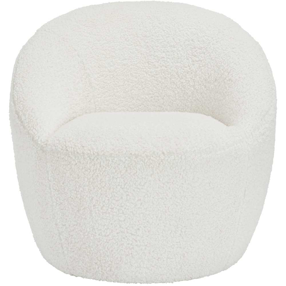 Cocoon Off White Boucle Fabric Chair Image 2