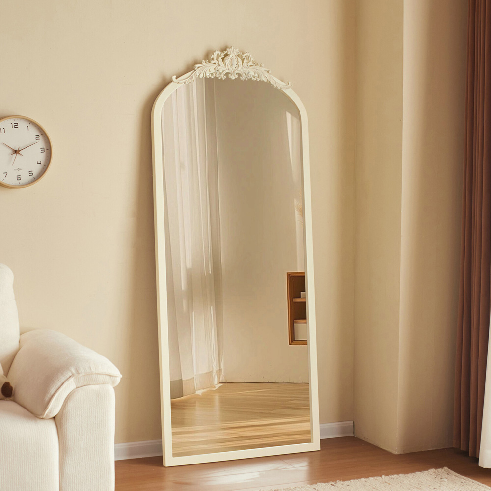 Ivory Valentina Ornate Mirror 75x183cm Image 8