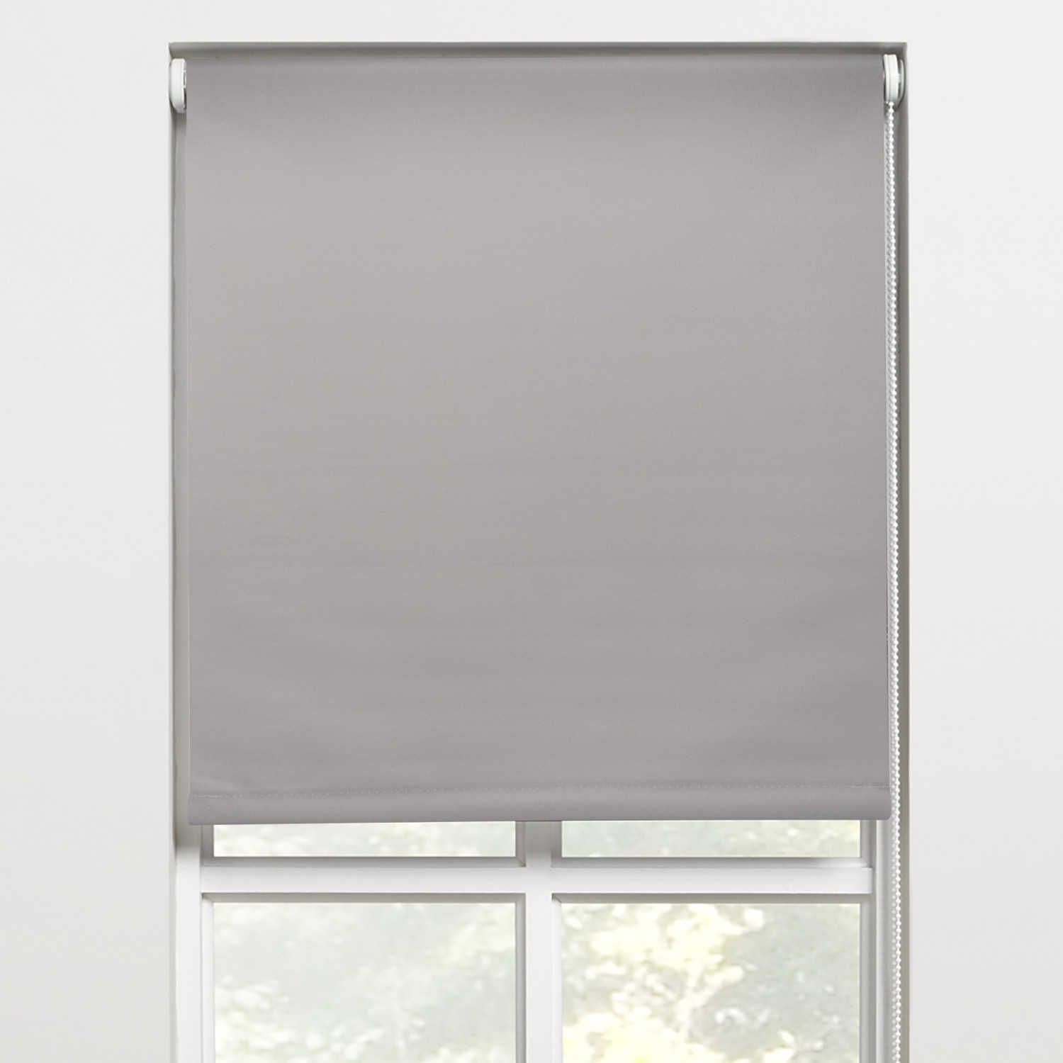 Plain Blackout Roller Blinds Light Grey 180cm Image 1