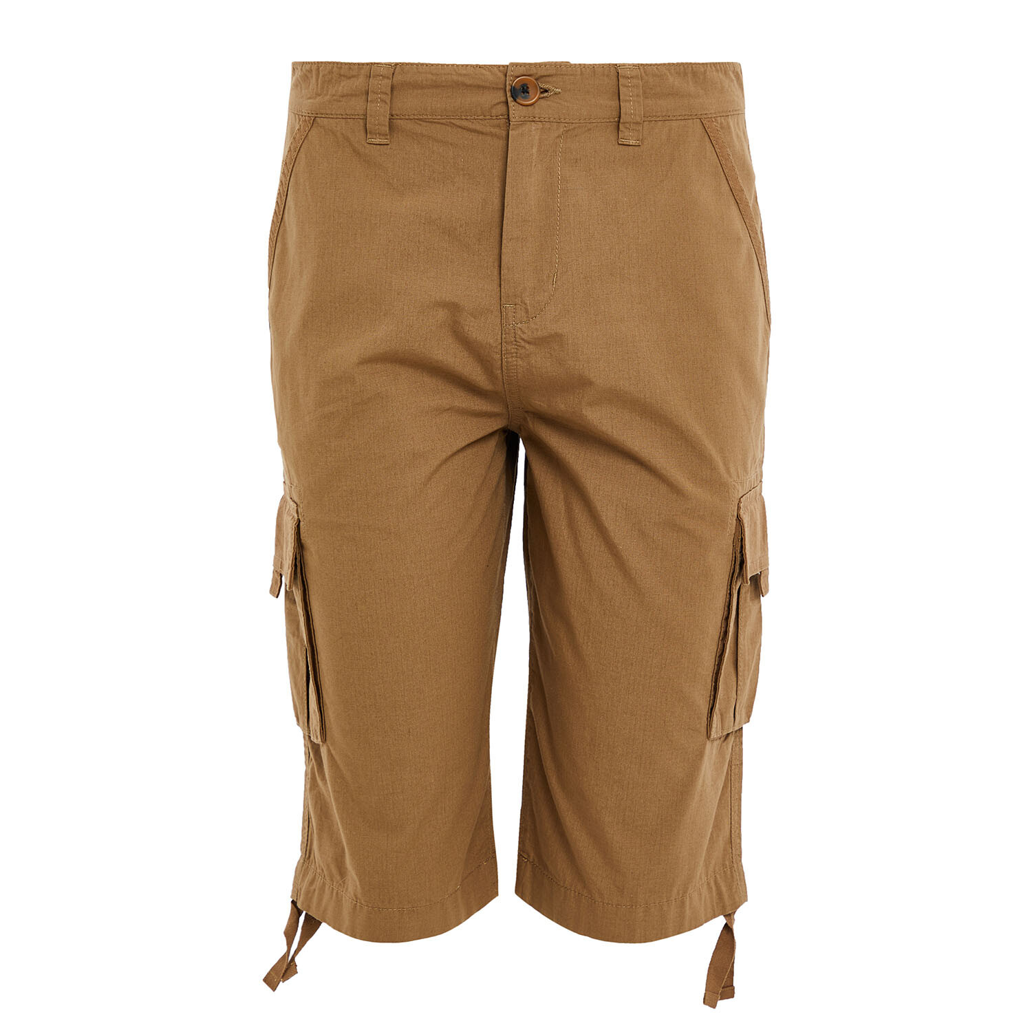 Men's 3/4 Length Shorts - Camel / L Image
