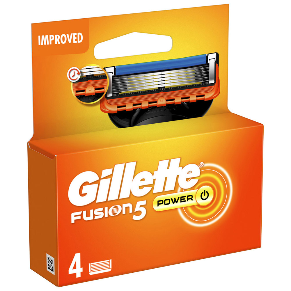 Gillette Fusion 5 Power Mens Razor Blade Refills 4 Pack Image 3