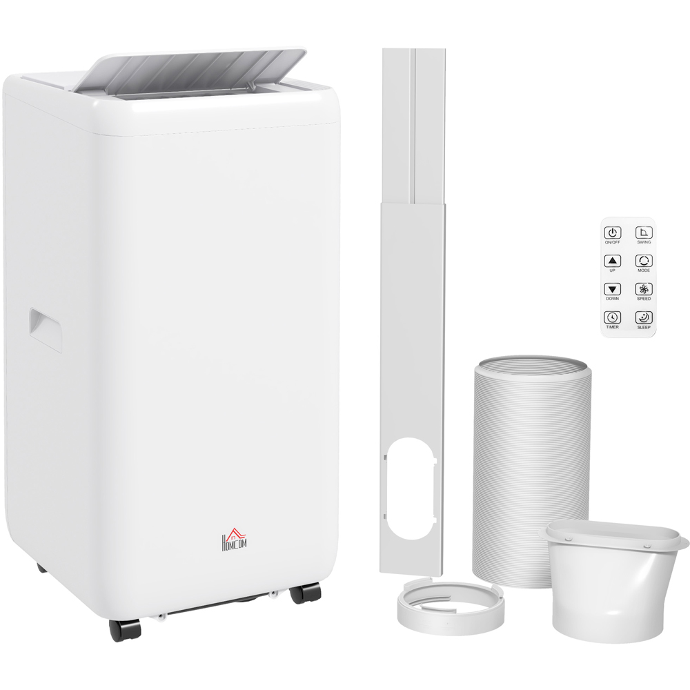 HOMCOM White 12000BTU Mobile Air Conditioner with Timer Image 3