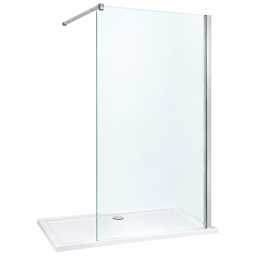 Stech Homes Walk-in Shower Screen with Shower Tray 1000 x 1900mm Image 1