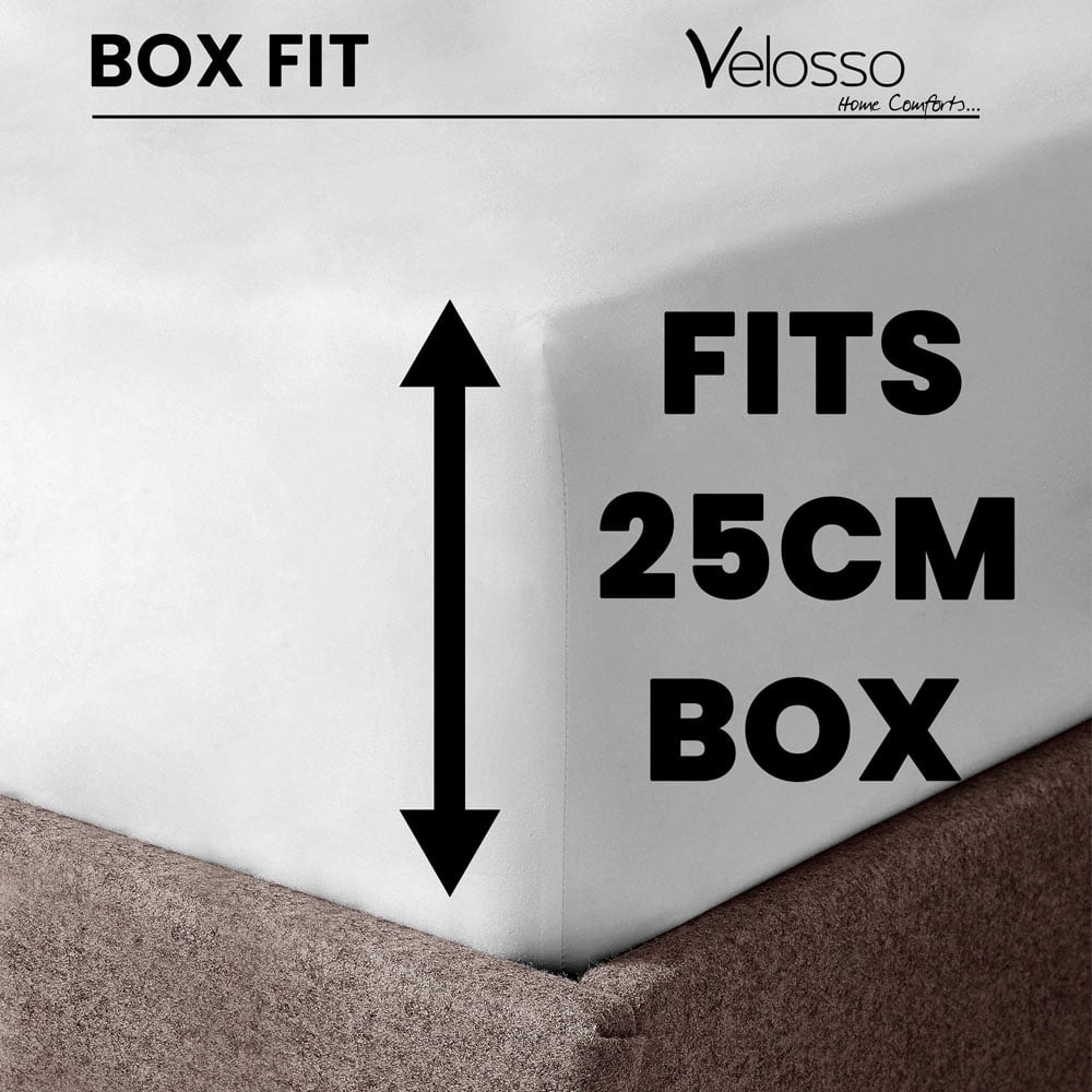 Velosso Microfibre Single White Fitted Sheet Image 5