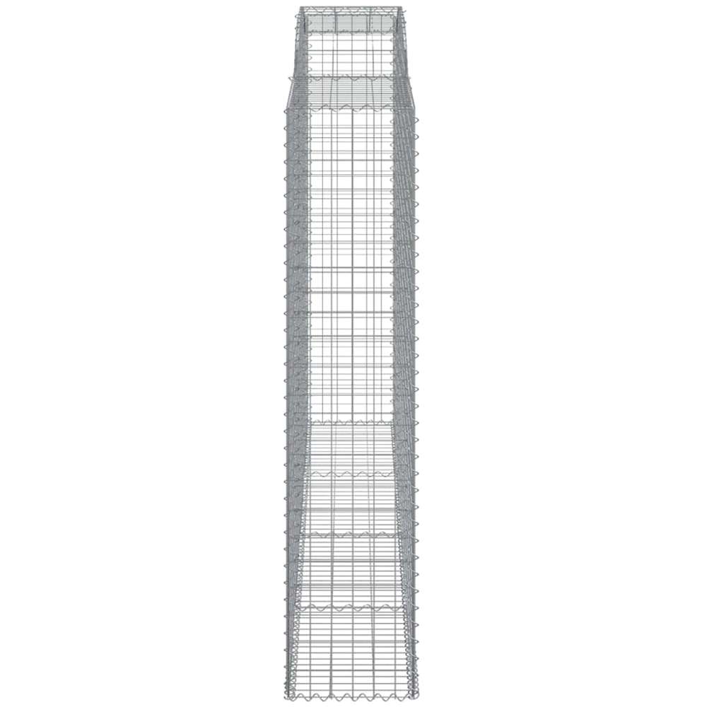 vidaXL Silver Galvanised Iron Arched Gabion Basket 300 x 50 x 220/240cm 6 Pack Image 3