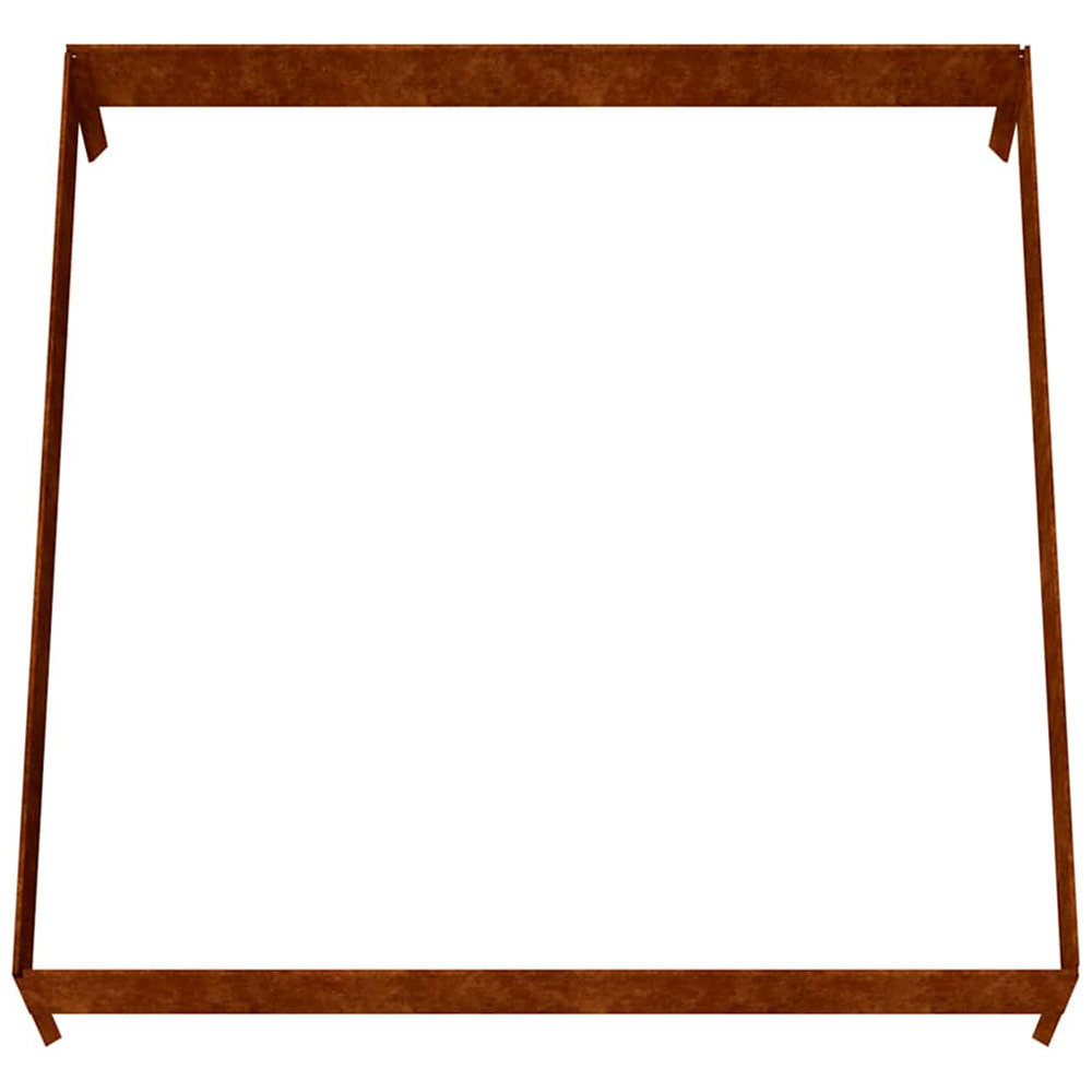 vidaXL Brown Corten Steel Raised Garden Bed 26 x 100 x 100cm Image 4