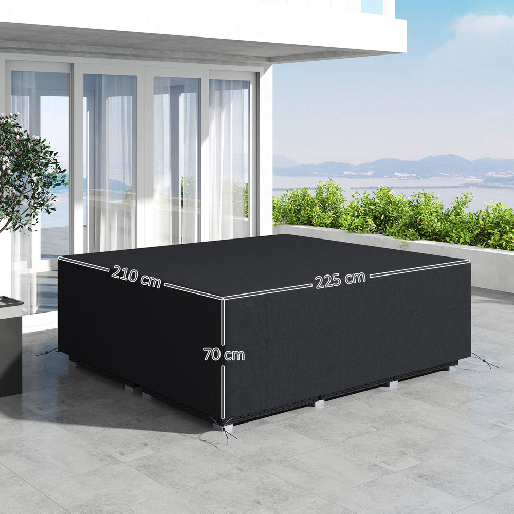 Outsunny Black Garden Furniture Cover 225 x 210cm Image 9