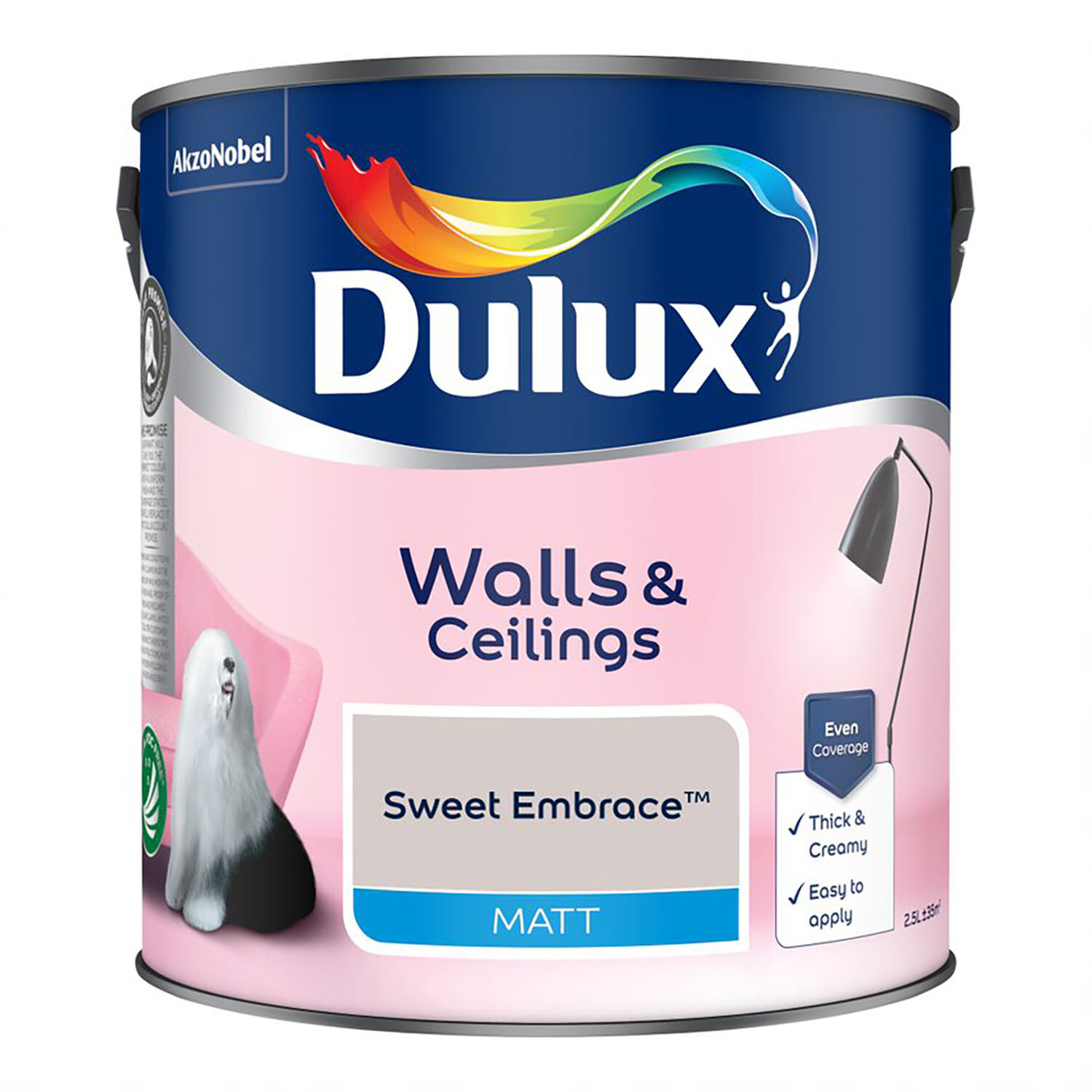 Dulux Matt Emulsion Paint - Sweet Embrace / 2.5l Image