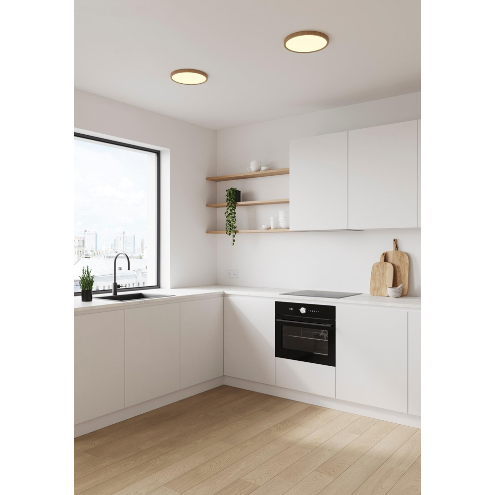 Nordlux Oja 29 2700K 3-Step Wood Foil LED Ceiling Light Image 2