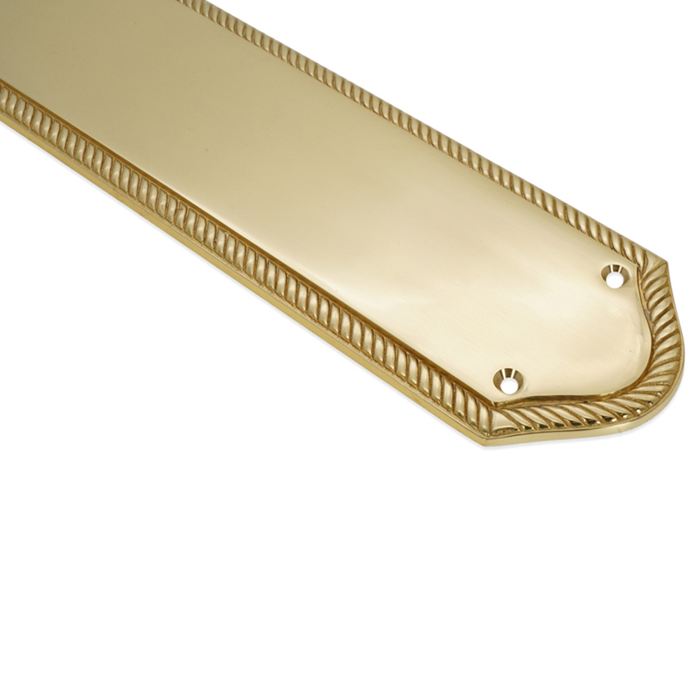 Spira Brass Georgian Half-Round Polished Brass Finger Plush Plate 300mm Image 4