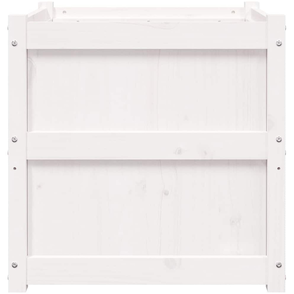 vidaXL White Pine Wood Garden Planter 60 x 60 x 60cm Image 5