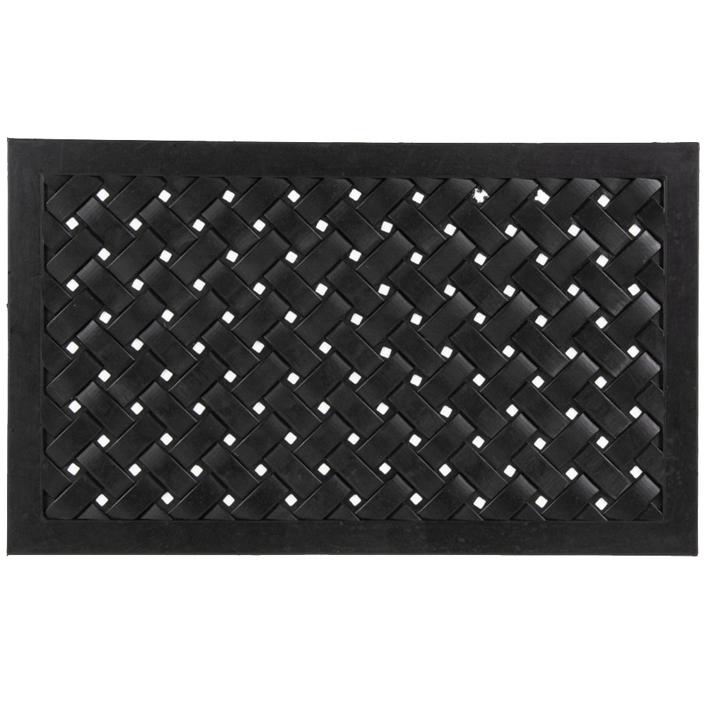 Esselle Reddish Black Rubber Doormat 45 x 75cm Image 1
