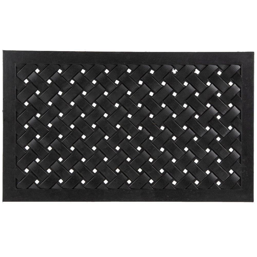 Esselle Home Reddish Black Rubber Doormat 45 x 75cm Image 1