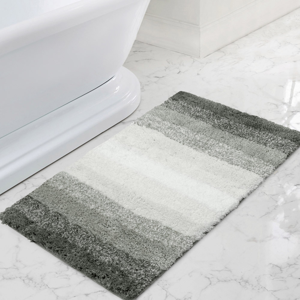 Mayfair Superstripe Grey Bath Mat Set Image 7