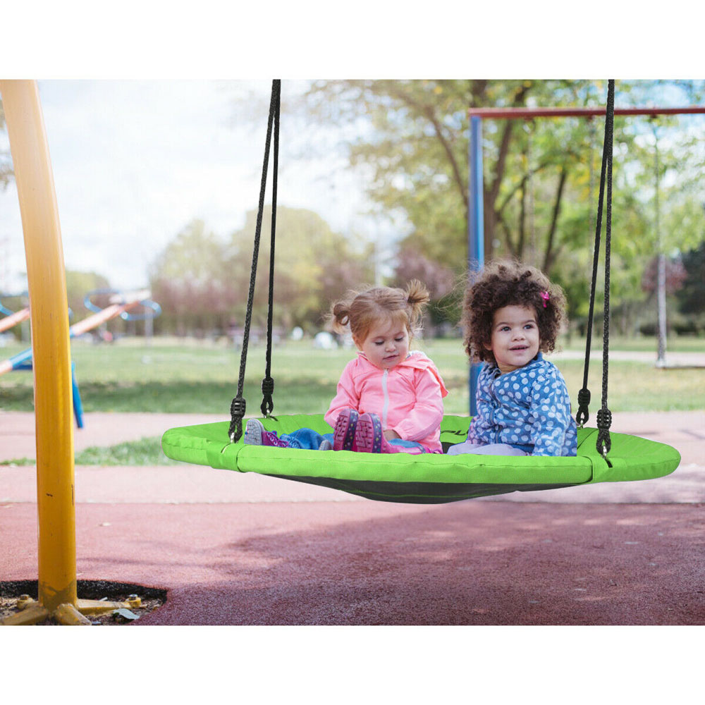 Costway Green Children Flying Saucer Adjustable Tree Swing 100cm Image 5