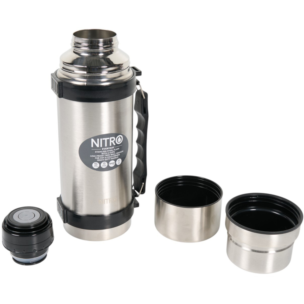 Nitro 2 Cup Stainless Steel Vacuum Jumbo Flask - Silver Image 3